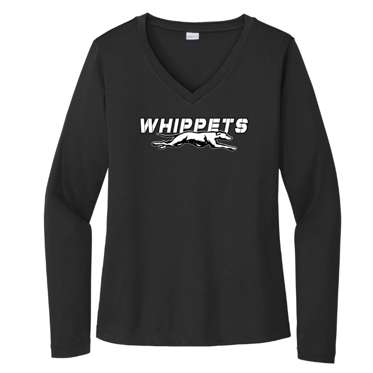 Downingtown West XC and T&F - Women's Long Sleeve Performance V-Neck Tee (LST353LS)