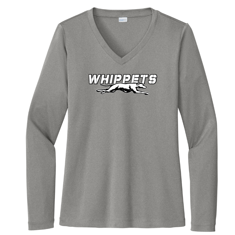Downingtown West XC and T&F - Women's Long Sleeve Performance V-Neck Tee (LST353LS)