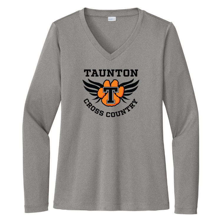 Taunton Cross Country - Women's Long Sleeve Performance V-Neck Tee (LST353LS)