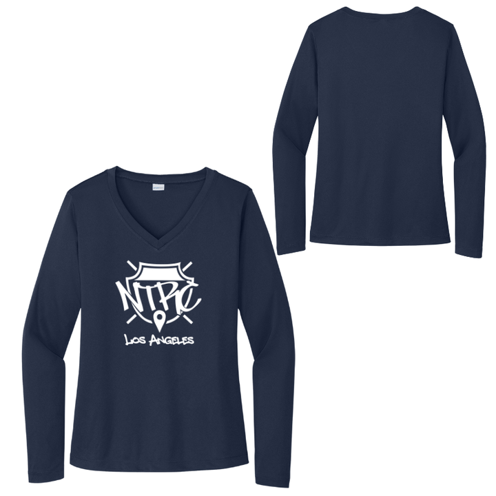 Camiseta deportiva de manga larga para mujer Night Terrors Run Crew x Maratón de Los Ángeles (LST353LS)