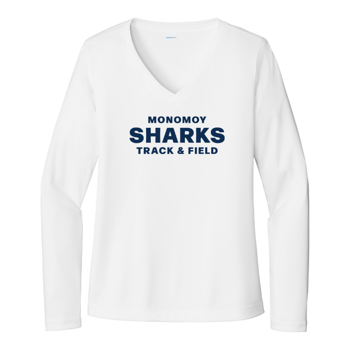 Monomoy Track and Field - Women's Long Sleeve Performance V-Neck T-Shirt (LST353LS)