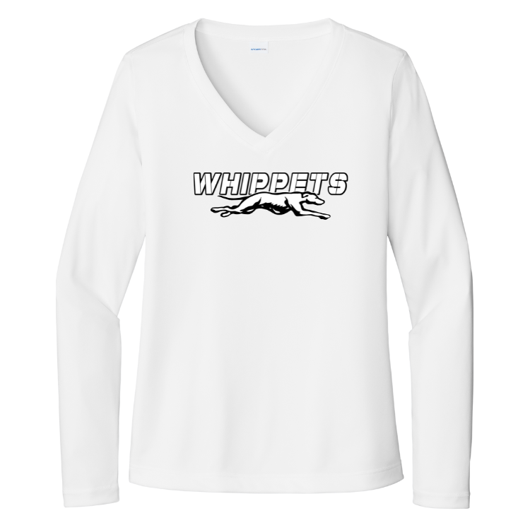 Downingtown West XC and T&F - Women's Long Sleeve Performance V-Neck Tee (LST353LS)