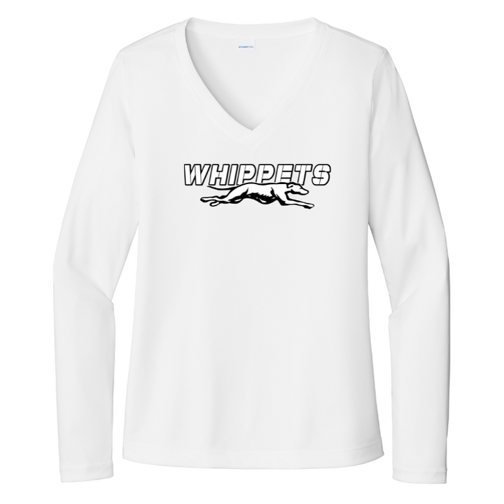Downingtown West XC and T&F - Women's Long Sleeve Performance V-Neck Tee (LST353LS)
