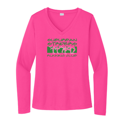 Suburban Striders - Sport-Tek® Women's Long Sleeve PosiCharge® Competitor™ V-Neck Tee (LST353LS)