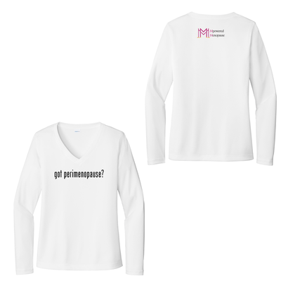 MPowered Menopause - Women's Long Sleeve Performance V-Neck T-Shirt (LST353LS)