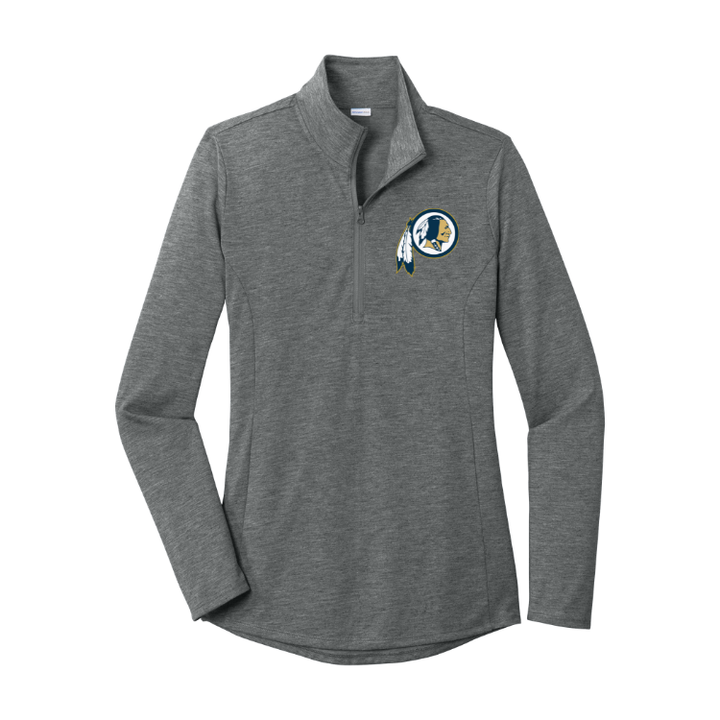 Suéter con cremallera de 1/4 de mezcla de tres colores para hombre (ST407)
