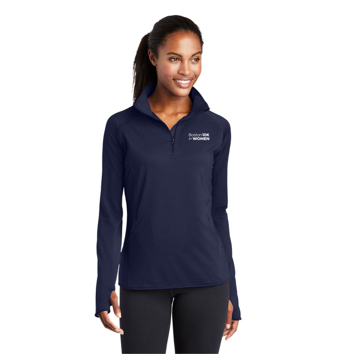 Boston 10K for Women - Women's 1/4-Zip Pullover (LST850)