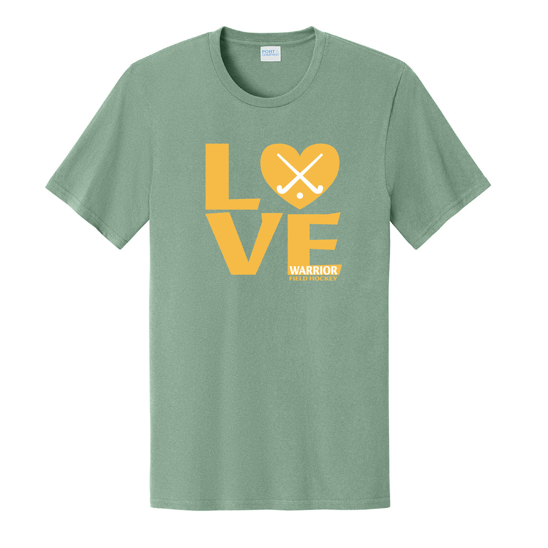 Warrior Field Hockey- Adult Unisex Easy Cotton Tee - Laurel Green (PC43)