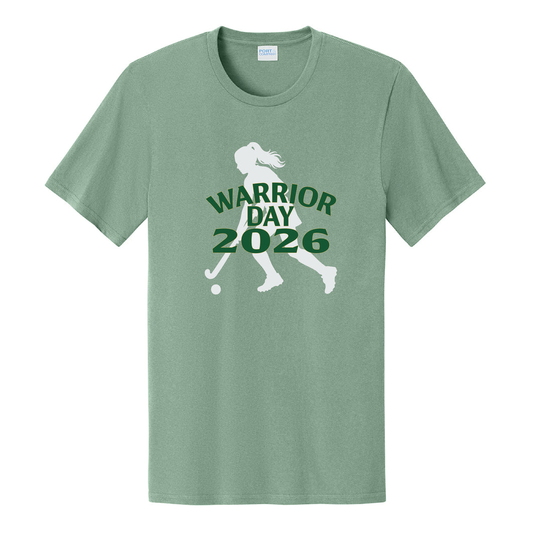Warrior Field Hockey- Adult Unisex Easy Cotton Tee - Laurel Green (PC43)