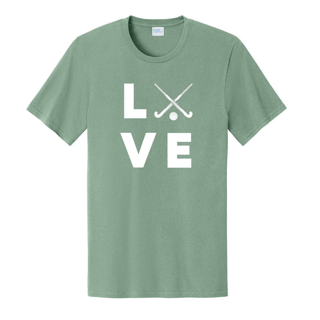Warrior Field Hockey- Adult Unisex Easy Cotton Tee - Laurel Green (PC43)
