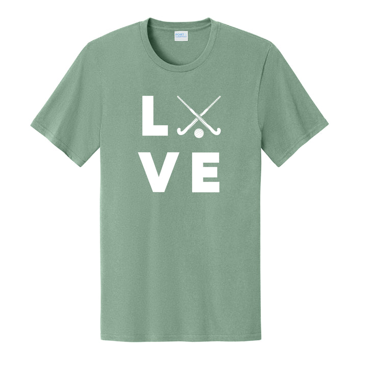Warrior Field Hockey- Adult Unisex Easy Cotton Tee - Laurel Green (PC43)