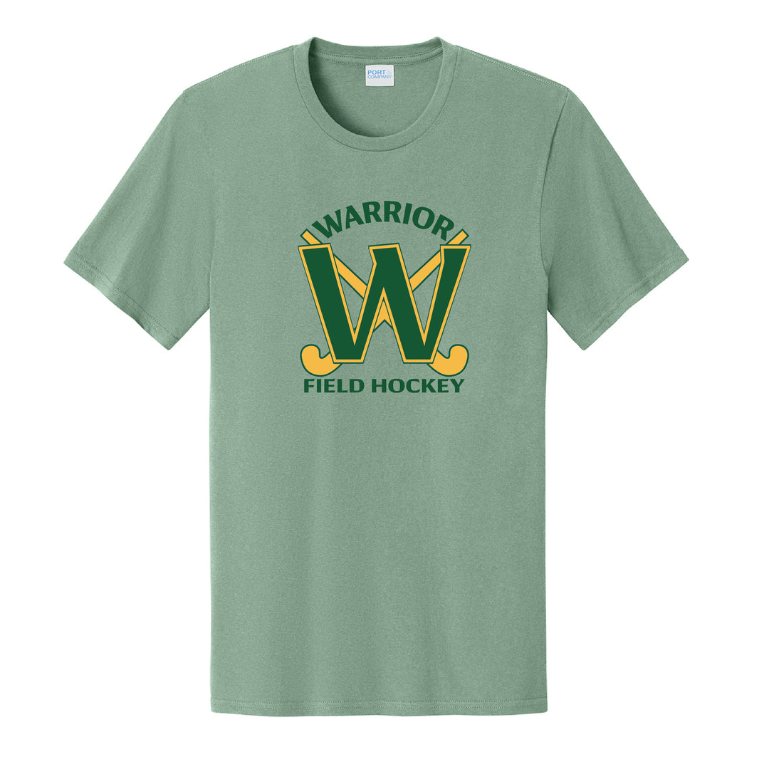 Warrior Field Hockey- Adult Unisex Easy Cotton Tee - Laurel Green (PC43)