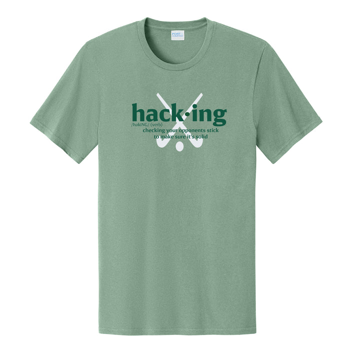 Warrior Field Hockey- Adult Unisex Easy Cotton Tee - Laurel Green (PC43)