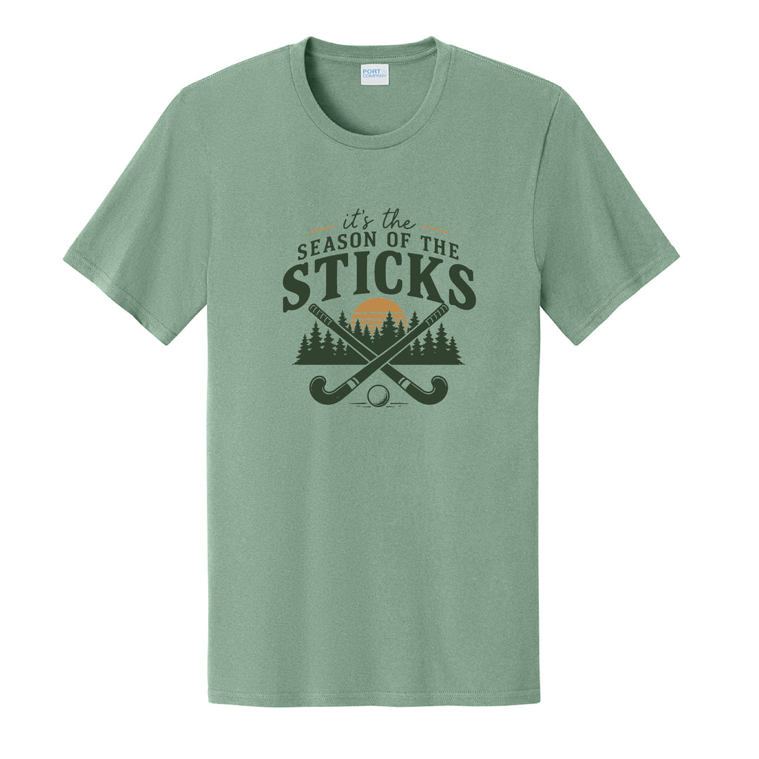 Warrior Field Hockey- Adult Unisex Easy Cotton Tee - Laurel Green (PC43)