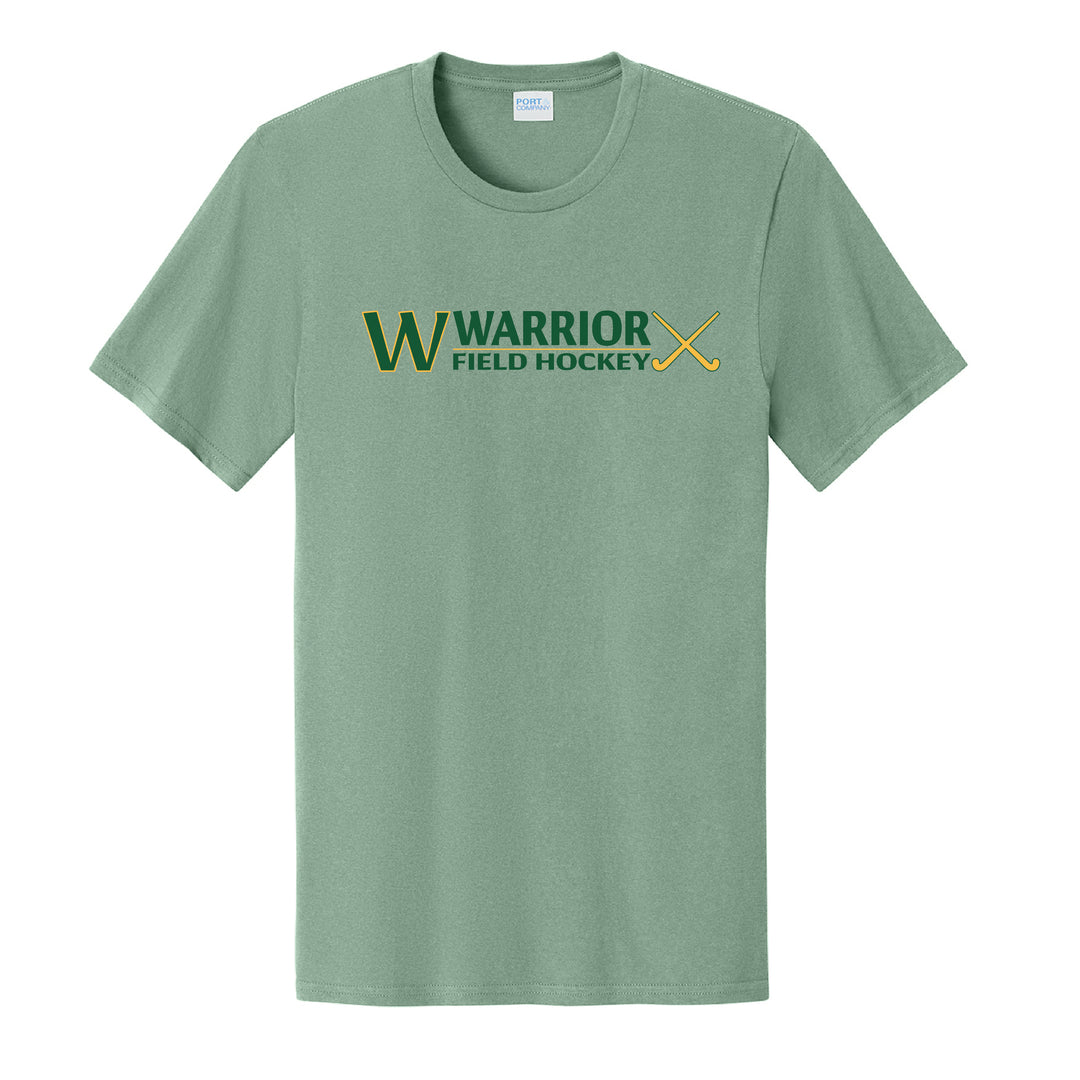 Warrior Field Hockey- Adult Unisex Easy Cotton Tee - Laurel Green (PC43)