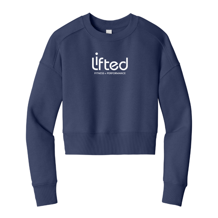 Lifted Fitness - Women’s Perfect Weight® Fleece Cropped Crew (DT1105)