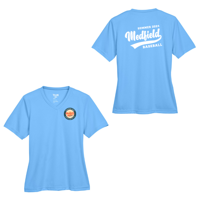 Camiseta de béisbol Medfield 12U de alto rendimiento para mujer (TT11W)