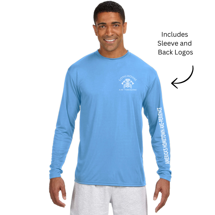 Long House Axe Throwing - Men's Cooling Performance Long Sleeve Tee (N3165)