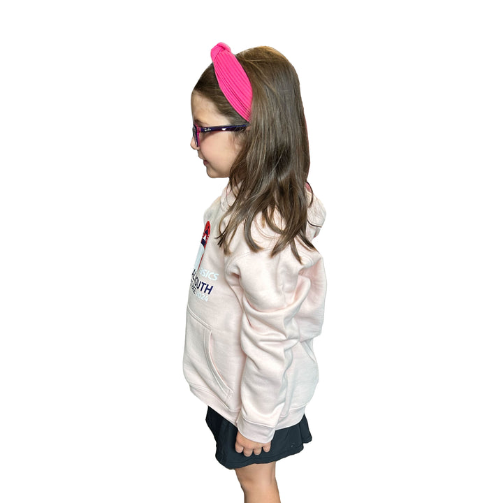 Youth Falmouth Road Race 2024 Pink Graphic Hoodie (DT6100Y)