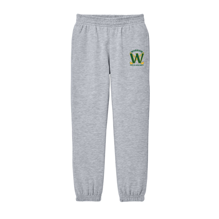 Warrior Field Hockey - Youth Unisex Fleece Sweatpants - Light Heather Grey (DT6112Y)