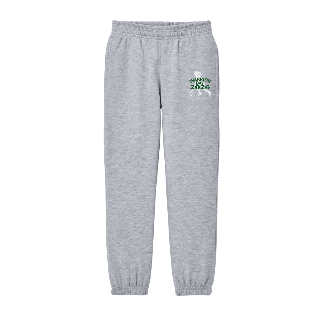 Warrior Field Hockey - Youth Unisex Fleece Sweatpants - Light Heather Grey (DT6112Y)