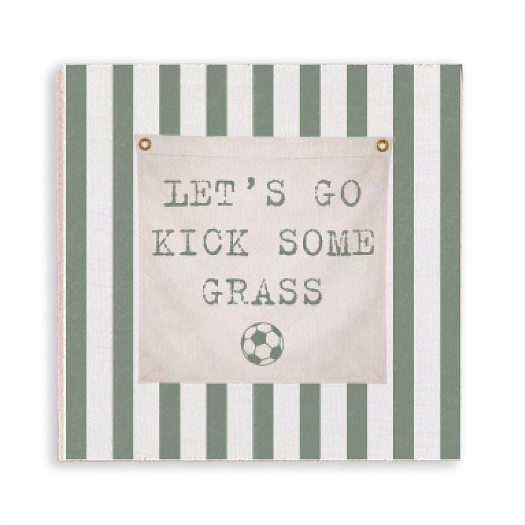 Kick Some Grass Soccer Magnet