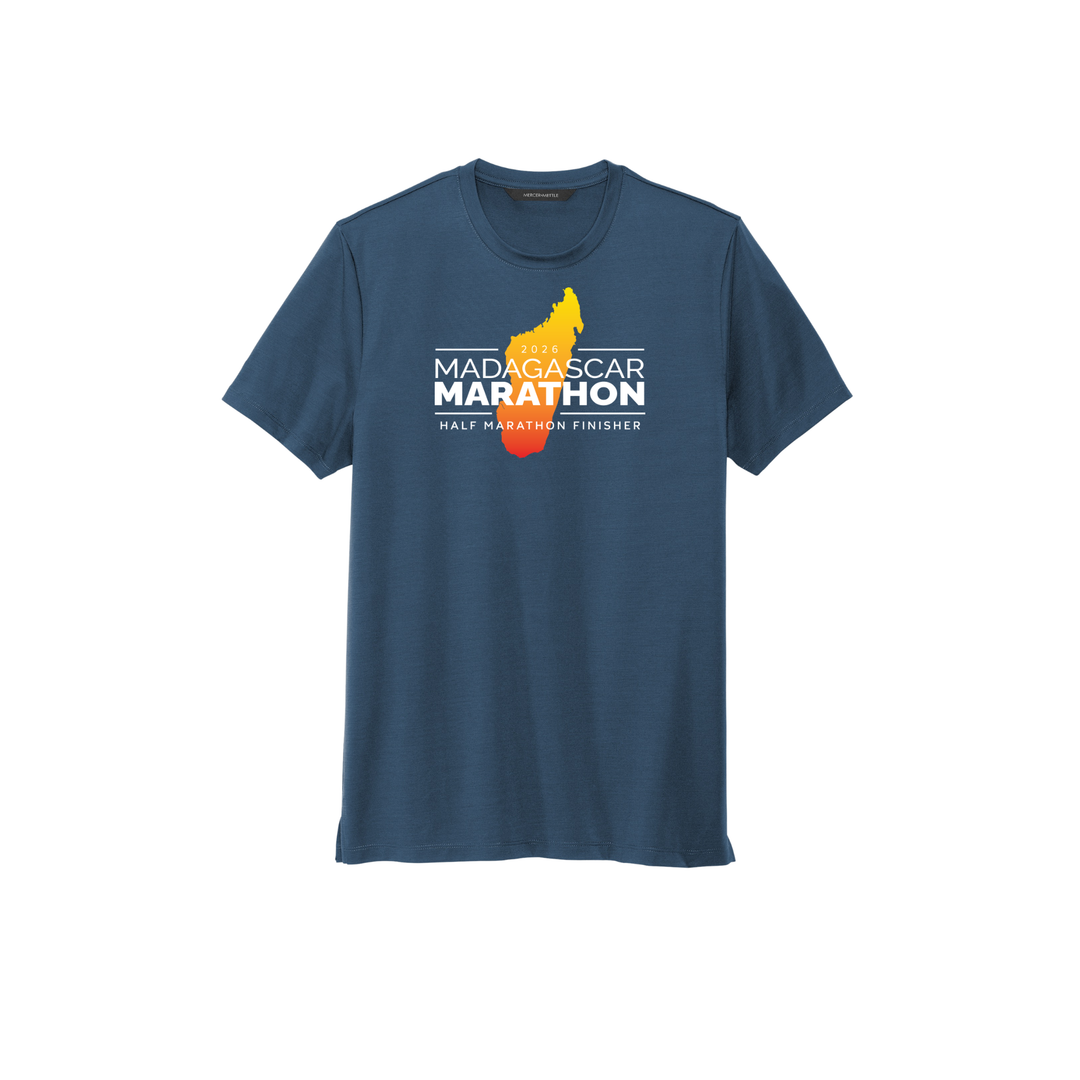 Madagascar Marathon FINISHER - Stretch Jersey Crew T-Shirt (MM1016) (Insignia Blue)
