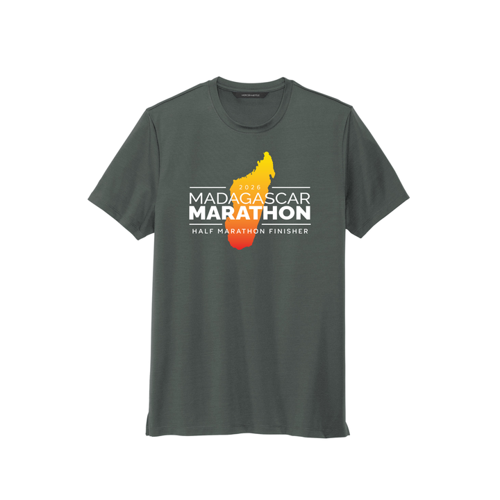 Madagascar Marathon FINISHER - Stretch Jersey Crew T-Shirt (MM1016) (Anchor Grey)