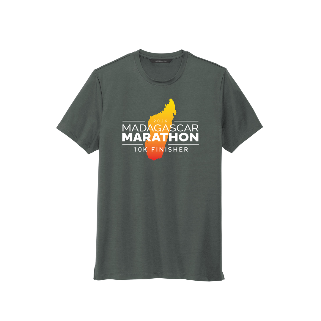 Madagascar Marathon FINISHER - Stretch Jersey Crew T-Shirt (MM1016) (Anchor Grey)
