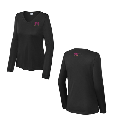 MPowered Menopause - Women's Long Sleeve Performance V-Neck T-Shirt (LST353LS)