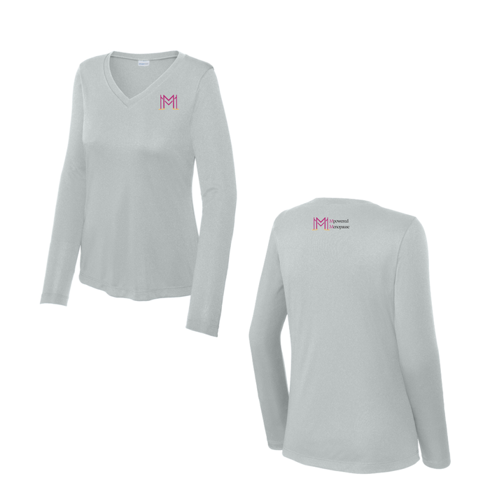 MPowered Menopause - Women's Long Sleeve Performance V-Neck T-Shirt (LST353LS)