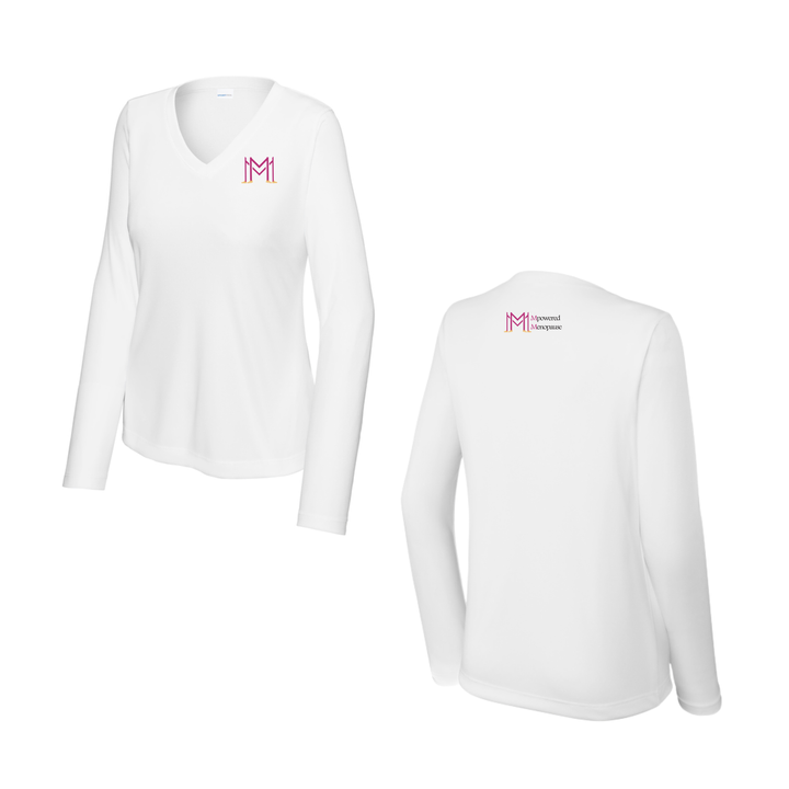 MPowered Menopause - Women's Long Sleeve Performance V-Neck T-Shirt (LST353LS)