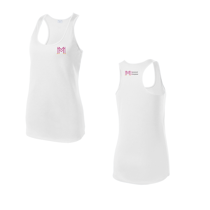 MPowered Menopause- Women's Performance Singlet- White (LST356)
