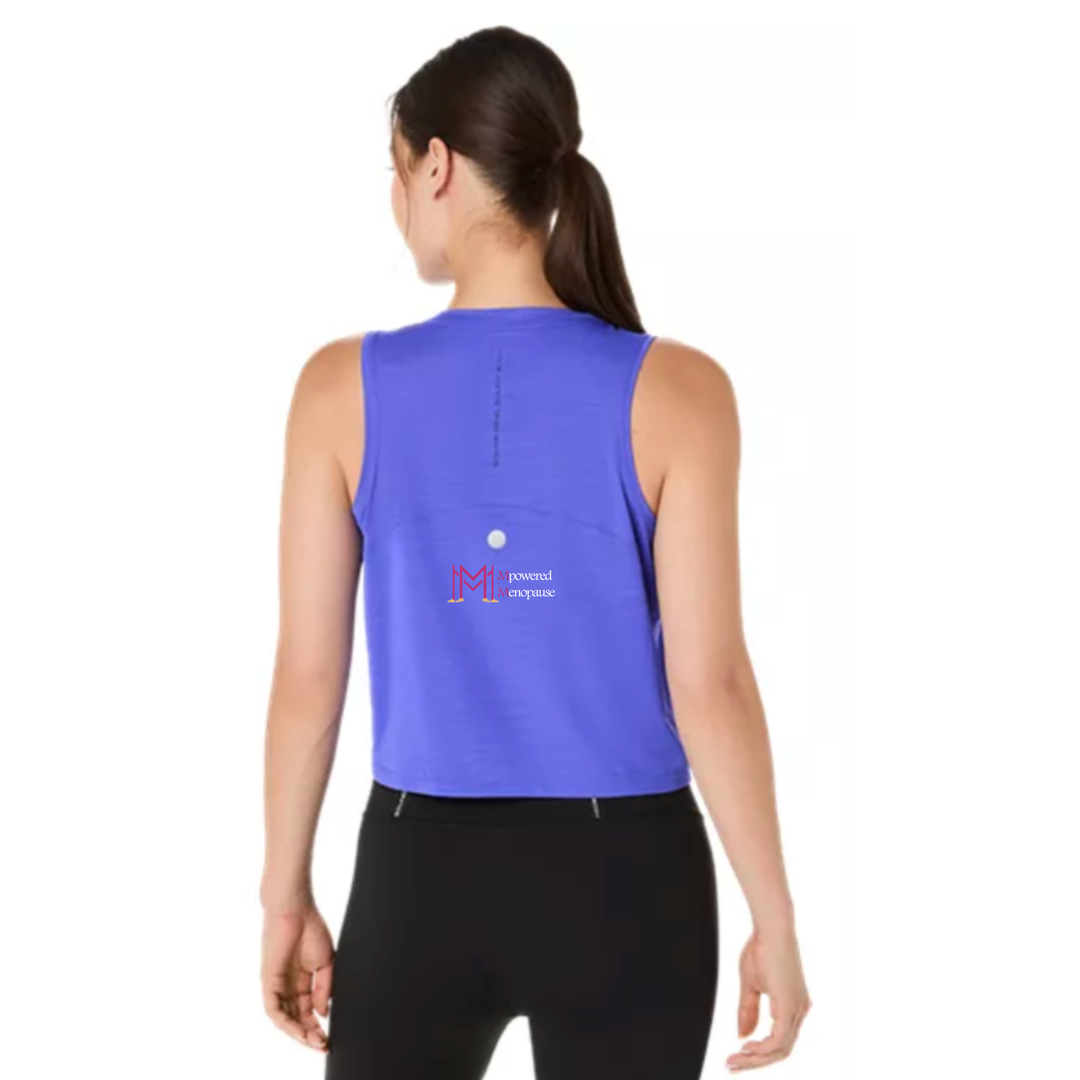 MPowered Menopause- ASICS Women's Road Crop Top Cobalt (2012D368)