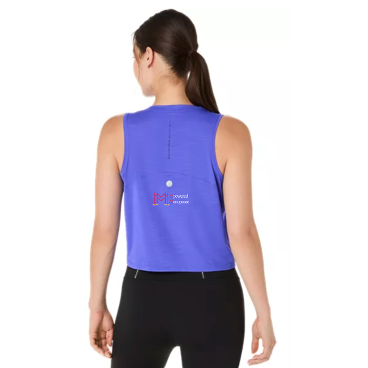 MPowered Menopause- ASICS Women's Road Crop Top Cobalt (2012D368)