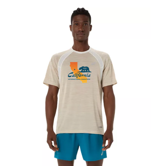 2026 California International Marathon - ASICS Men's Road SS Top Cream (2011D453) (CIM-10)