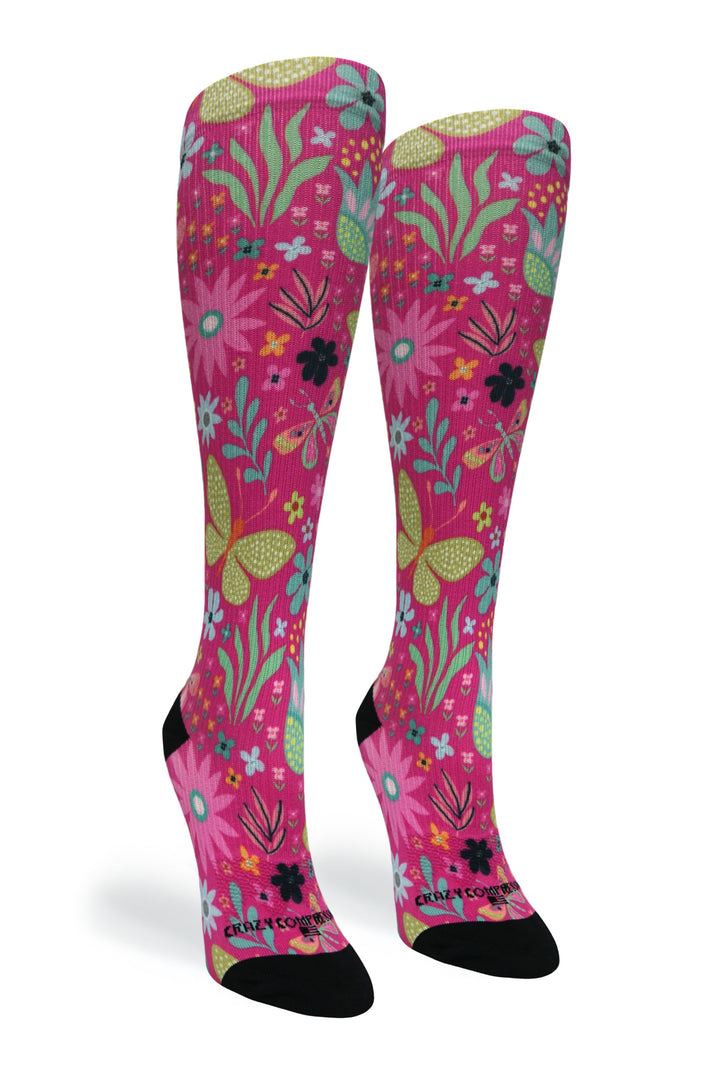 Magenta Florals - (Standard & Extra Wide)