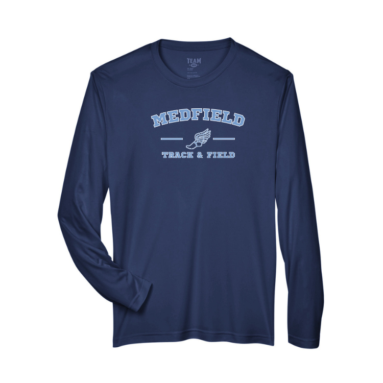 Camiseta de manga larga de rendimiento Zone para hombre de Medfield Track &amp; Field (TT11L)