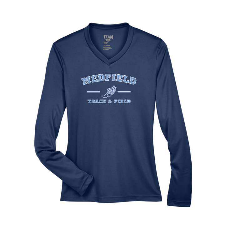 Camiseta de manga larga de rendimiento Zone Performance para mujer de Medfield Track &amp; Field (TT11WL)