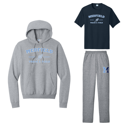 Medfield Track & Field - Team Kit (PC78H Ath Heath, PC78P Ath Heath, PC380 True Navy)
