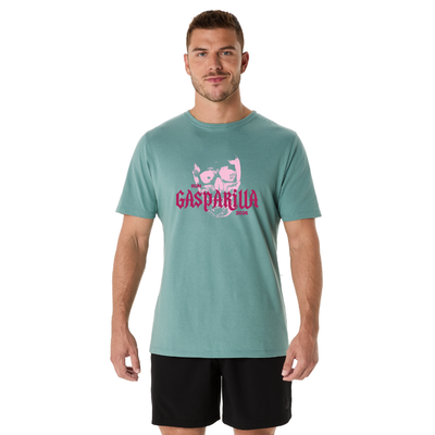 Gasparilla 2026 - Camiseta de manga corta ASICS para hombre color celadón (2011D028) (GAS-08) 