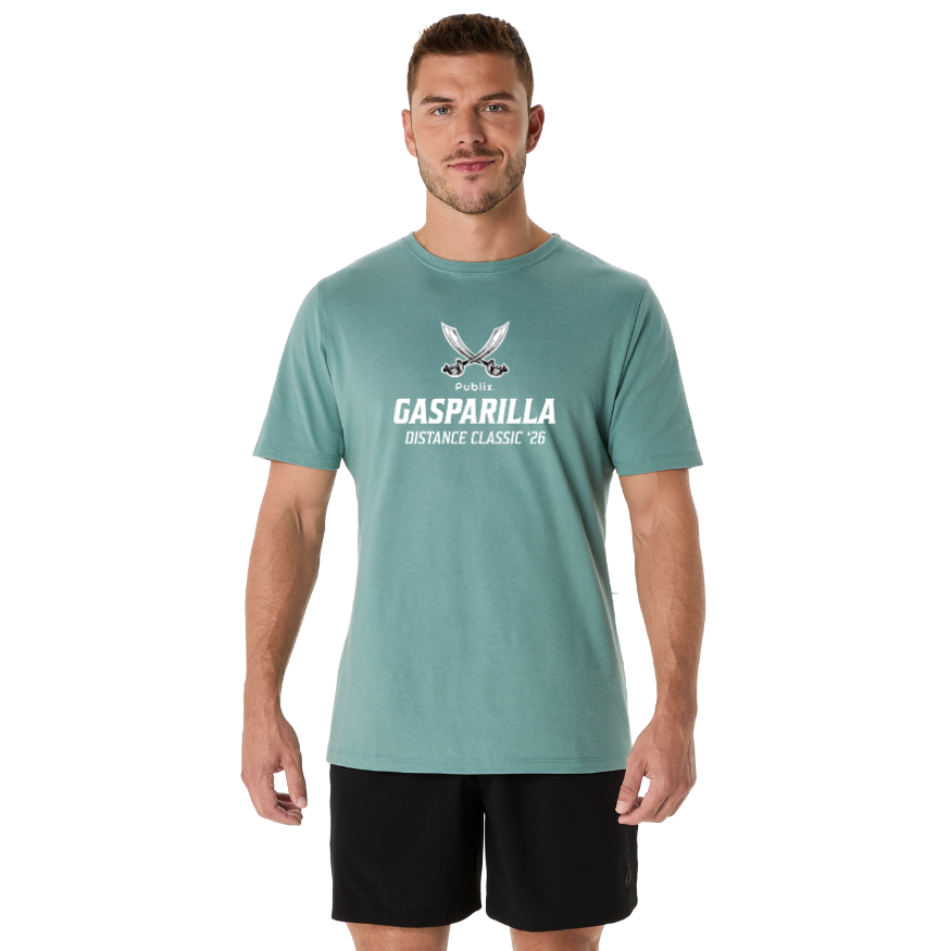 Gasparilla 2026 - ASICS Men's Short Sleeve Tee Celadon (2011D028) (GAS-09)