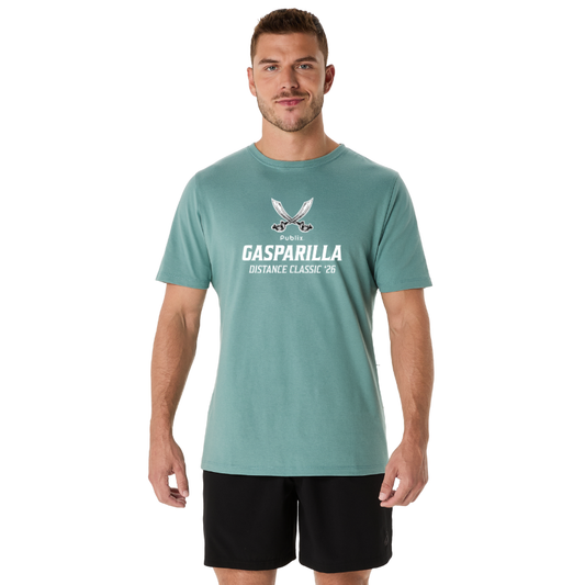 Gasparilla 2026 - ASICS Men's Short Sleeve Tee Celadon (2011D028) (GAS-09)