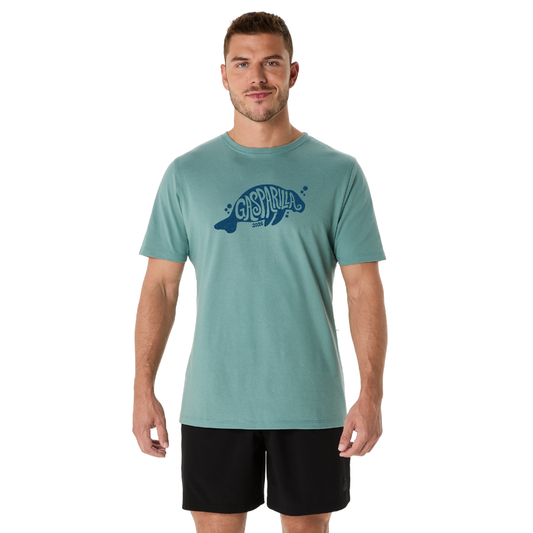 Gasparilla 2026 - ASICS Men's Short Sleeve Tee Celadon (2011D028) (GAS-13)