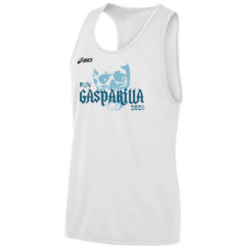 Gasparilla 2026 - Asics Men's Rival II Singlet White (TF3085) (GAS-07)