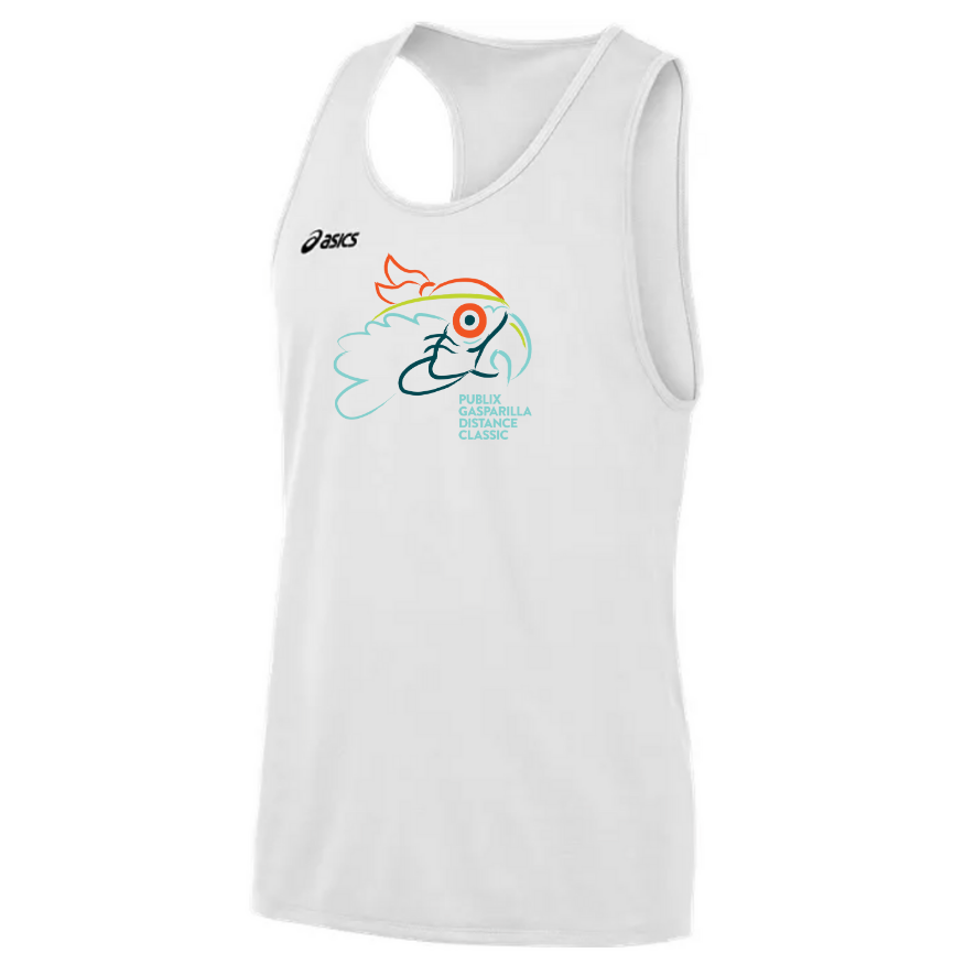 Gasparilla 2026 - Asics Men's Rival II Singlet White (TF3085) (GAS-12)