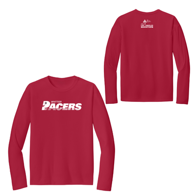 Whittier Pacers Run Club x Los Angeles Marathon - Camiseta deportiva unisex de manga larga para adultos "Run In"
