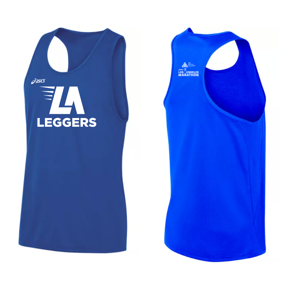 Club de Corredores LA Leggers - Camiseta sin mangas ASICS Rival II para hombre (TF3085)