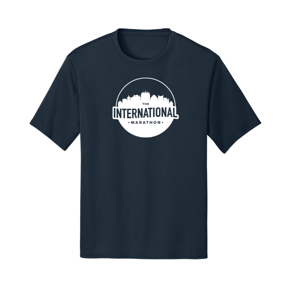 Maratón Internacional - Camiseta unisex para adultos "Run In"