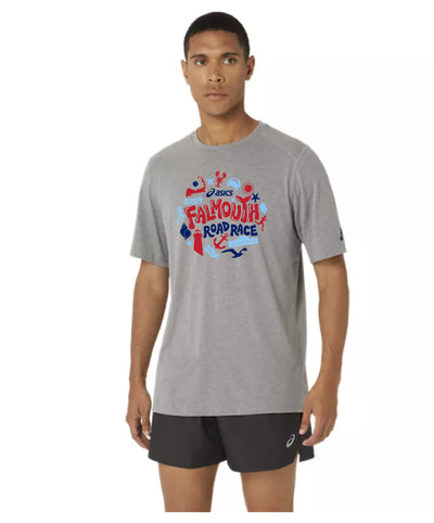 Camiseta con gráfico de collage de la carrera en carretera Falmouth 2024 de Asics para hombre (1011439457-020) FRR35 (POS)